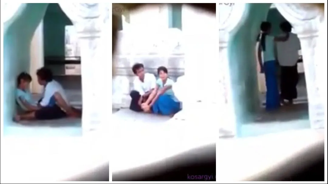 ဘုရားပေါ် ခွေးဇာတ်ခင်းနေတဲ့အတွဲ – Myanmar Couple Dating Outdoor Public Sex – မြန်မာအောကား